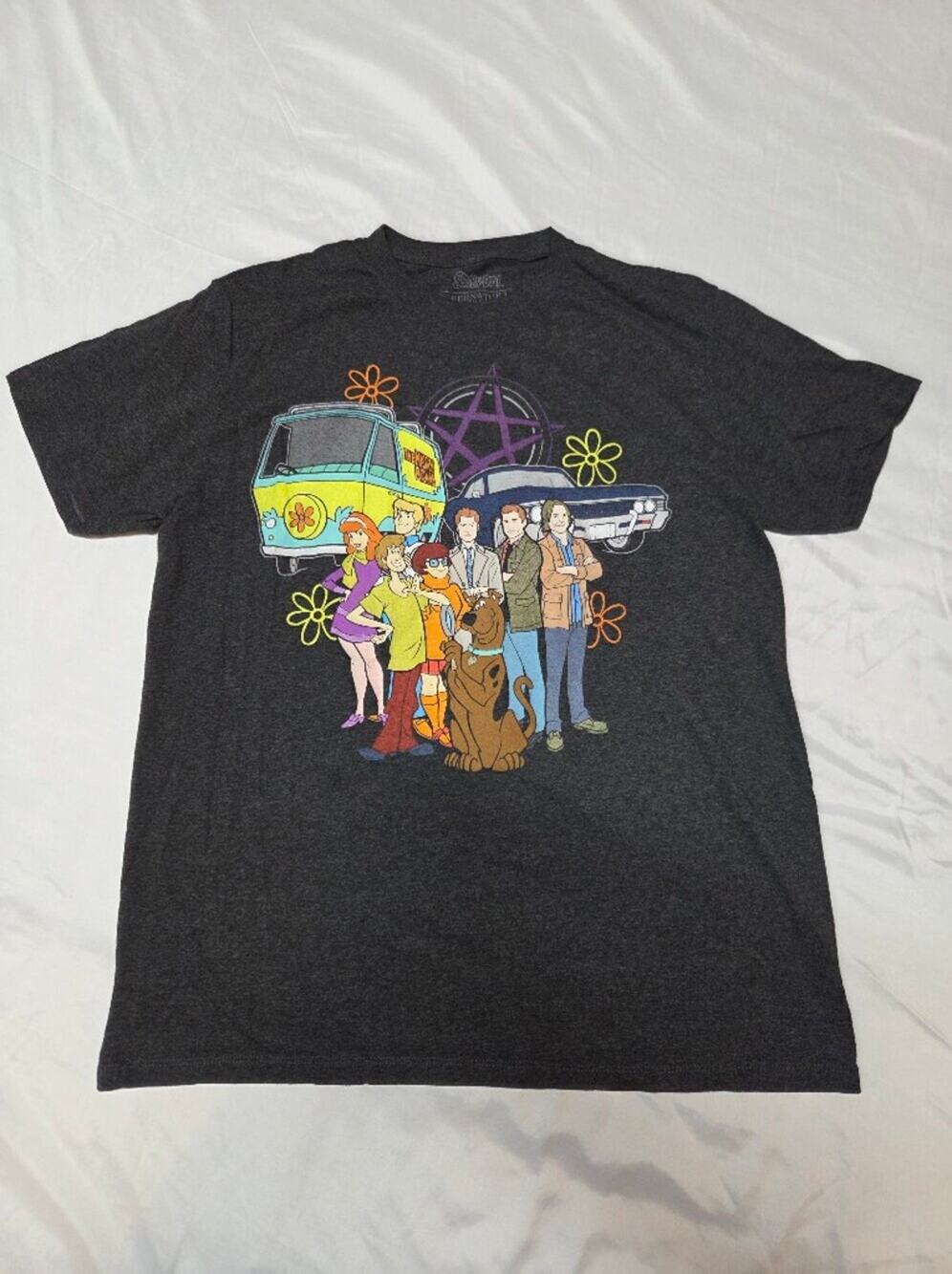 Dark Gray Scooby-Doo & Supernatural Graphic Tee
